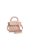 Zac Zac Posen Eartha Jewel Lady Mini Leather Crossbody In Blush/gold