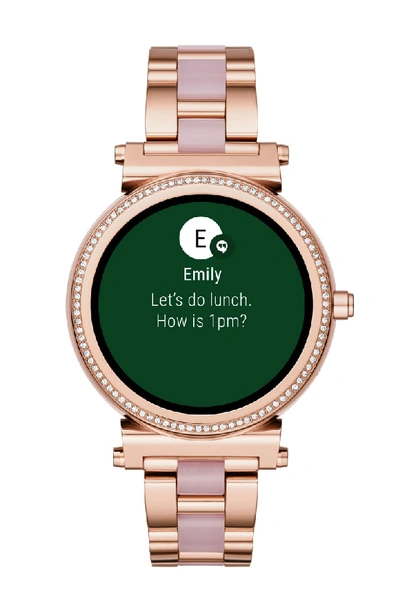 Michael Kors Sofie Touchscreen Bracelet Smart Watch, 42mm In Rose Gold