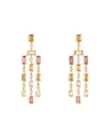 David Yurman Novella Hampton Faceted Spessartite Garnet, Pink Tourmaline & Diamond Chandelier Earrings In Orange/gold