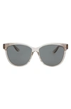 Saint Laurent Women's Oversized Cat Eye Sunglasses, 58mm In Clear/gray