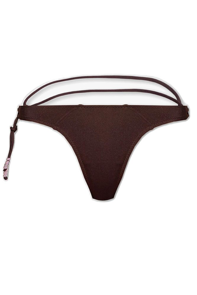 Jacquemus Le Bas De Maillot Barco Bikini Bottoms - Women's - Polyester/recycled Polyester/elastane In Brown