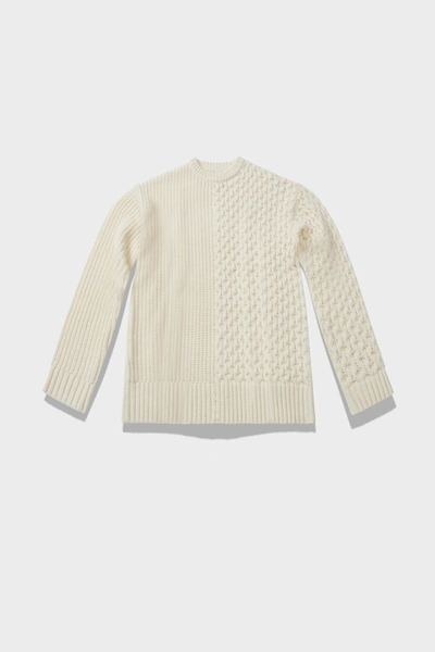 Altu Patchwork Knitted Sweater In Ivory