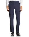 Theory Marlo Tailored Gingham Slim Fit Suit Separate Dress Pants In Navy