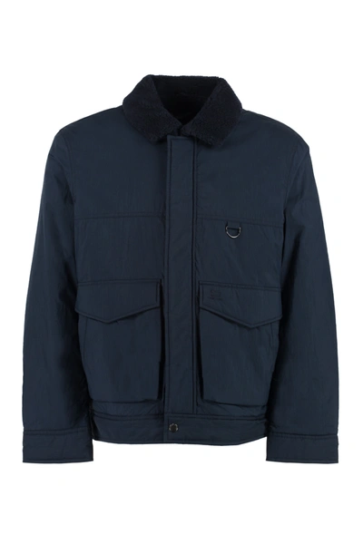 Woolrich Cotton Blend Jacket In Blue