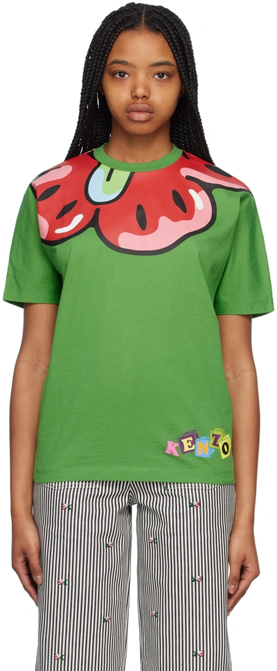 Kenzo Boke Boy Kimono T-shirt In Verde