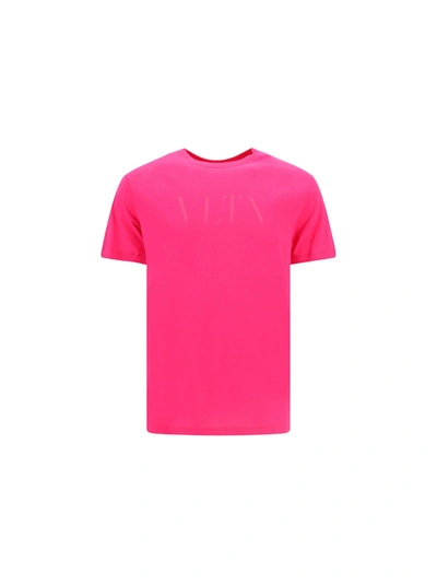 Valentino Vltn Print T-shirt In Fucsia