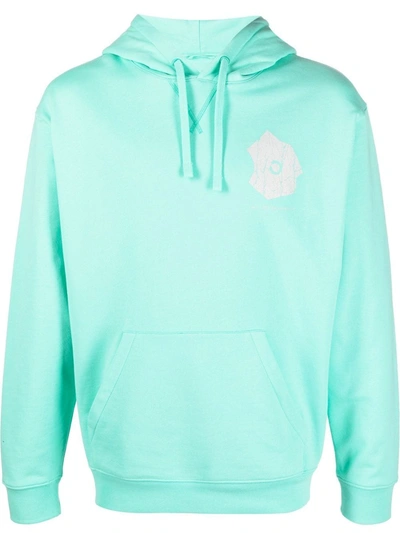 Objects Iv Life Aqua-green Hoodie With Print In Blue