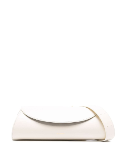 Jil Sander Hazelnut Cannolo Medium Shoulder Bag In White