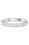 Shymi Cubic Zirconia Bangle In Silver/ White