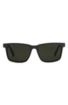 Electric Satellite 45mm Polarized Small Square Sunglasses In Matte Black/ Grey Polar