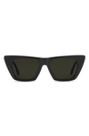 Electric Noli 50mm Polarized Cat Eye Sunglasses In Gloss Black/ Grey Polar