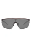 Electric Cove Polarized Shield Sunglasses In Matte Charcoal/ Silver Polar