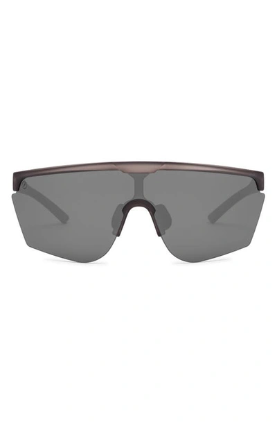 Electric Cove Polarized Shield Sunglasses In Matte Charcoal/ Silver Polar