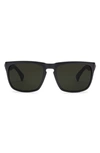 Electric X Jason Momoa Knoxville Xl Polarized Keyhole Sunglasses In Matte Black/ Grey Polar