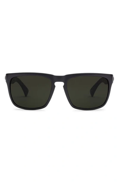 Electric X Jason Momoa Knoxville Xl Polarized Keyhole Sunglasses In Matte Black/ Grey Polar