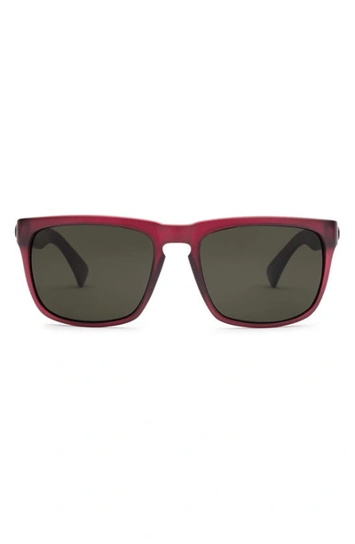 Electric X Jason Momoa Knoxville Xl Polarized Keyhole Sunglasses In Matte Boars Blood/ Grey Polar