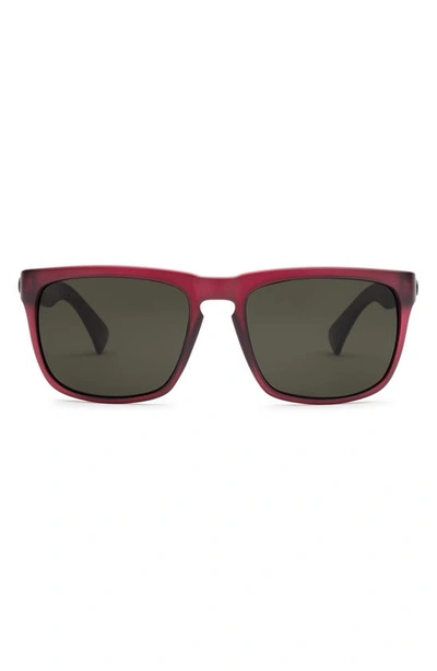 Electric X Jason Momoa Knoxville Polarized Keyhole Sunglasses In Matte Boars Blood/ Grey Polar