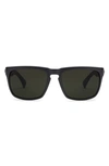 Electric X Jason Momoa Knoxville Polarized Keyhole Sunglasses In Matte Black/ Grey Polar