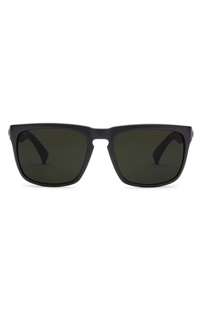 Electric X Jason Momoa Knoxville Polarized Keyhole Sunglasses In Matte Black/ Grey Polar