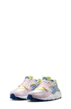 Nike Kids' Air Huarache Sneaker In Pink/ Citron/ White/ Blue