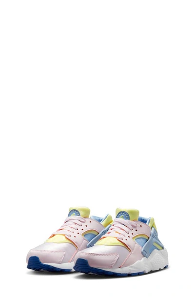 Nike Air Huarache Sneaker In Pink/ Citron/ White/ Blue