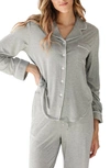 Cozy Earth Long Sleeve Knit Pajama Top In Grey