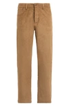 Cat Wwr Corduroy Slim Fit Five-pocket Pants In Camel