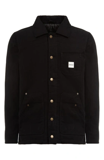 Cat Wwr Canvas Workwear Jacket In Black