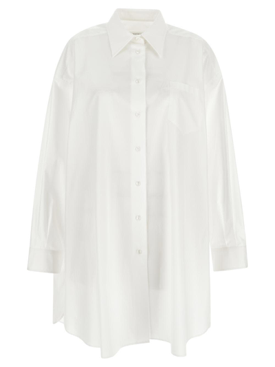 Maison Margiela Cotton Chemise Dress In White | ModeSens