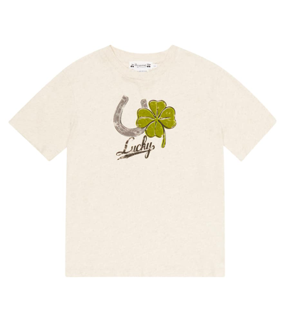 Bonpoint Kids' Thibald Cotton And Linen T-shirt In Upb Galet