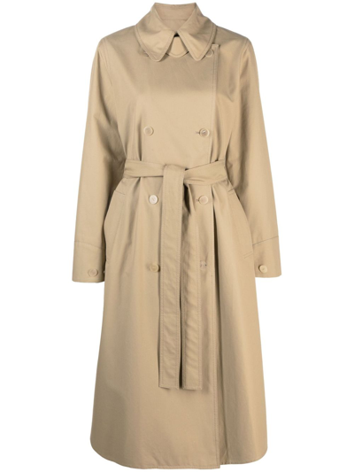 Loewe Double-breasted Cutout Cotton-gabardine Trench Coat In New