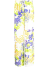 Versace Orchid Print Viscose Cady Wide Leg Pants In Multi