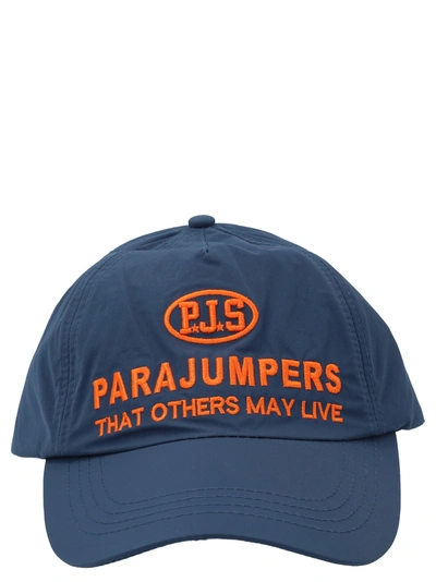 Parajumpers Logo Embroidery Cap In Blue