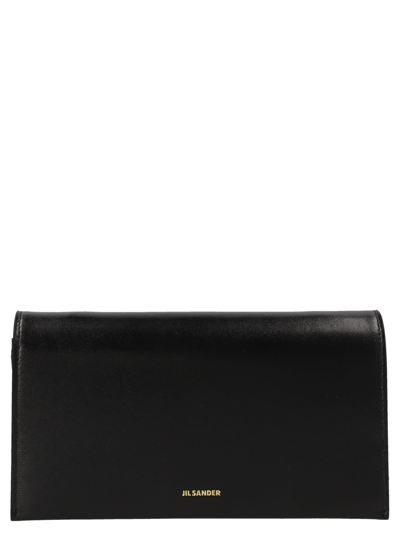 Jil Sander All Day Chain Wallet Bag Crossbody Bag In Black