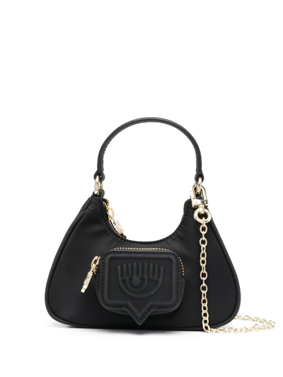 Chiara Ferragni Eyelike-embossed Mini Bag In Black