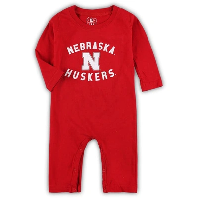 Wes & Willy Babies' Infant  Scarlet Nebraska Huskers Core Long Sleeve Jumper