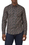Ben Sherman Floral Cotton Button-down Shirt In Camouflage