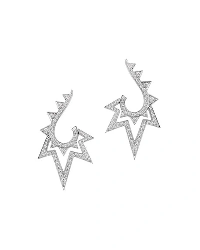 Stephen Webster Lady Stardust 18k White Gold & Diamond Earrings