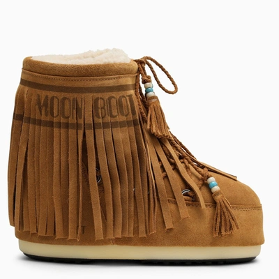 Alanui X Moonboot Icon Low Suede Boot In Beige