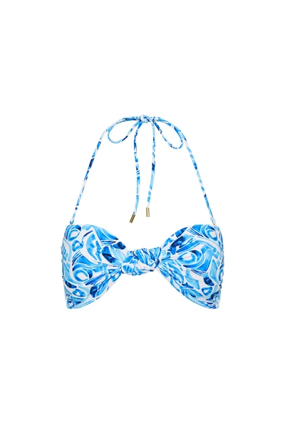 Rebecca Vallance Seine Knot Bra In Blue