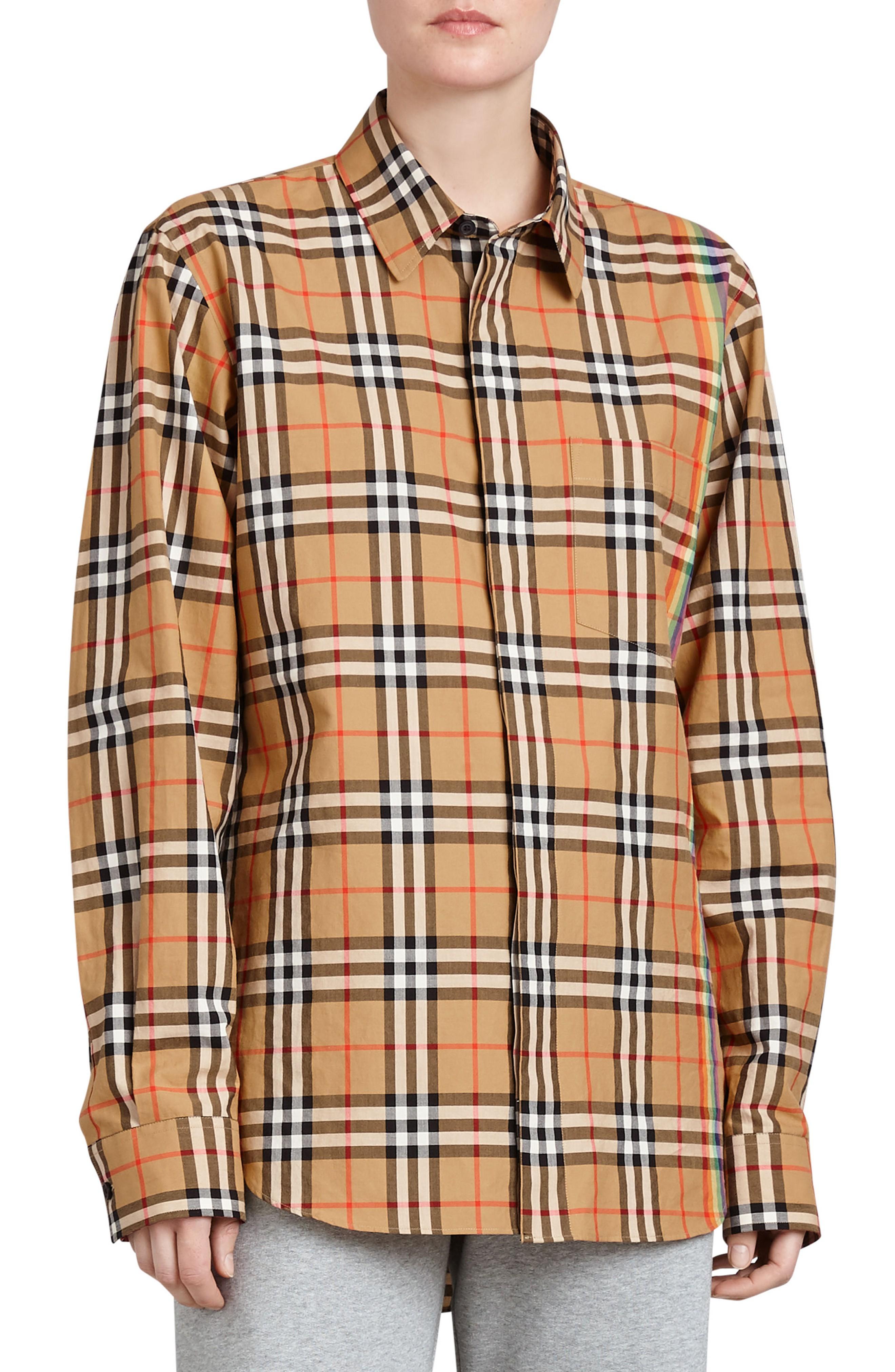 rainbow burberry shirt