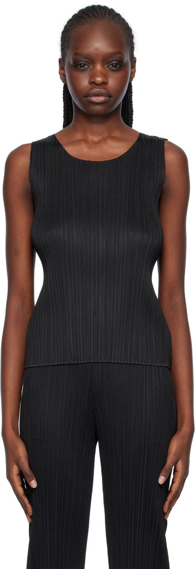 Issey Miyake Basics Tank Top In Black