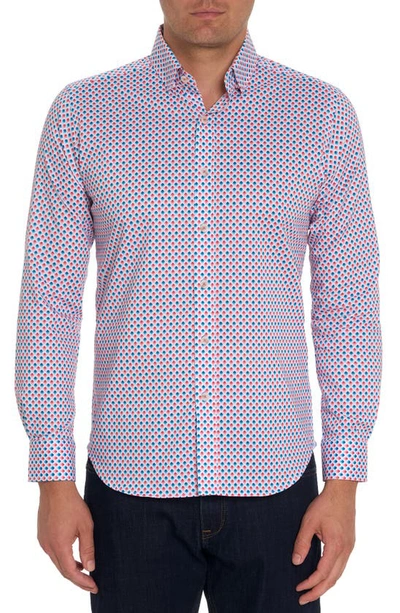 Robert Graham Bellview Long Sleeve Button Down Shirt In Pink Multi