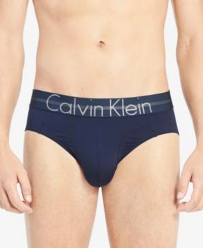 Calvin Klein Men's Focused Fit Hip Briefs In Blue Shadow