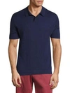 Vilebrequin Solid Cotton Polo In Navy