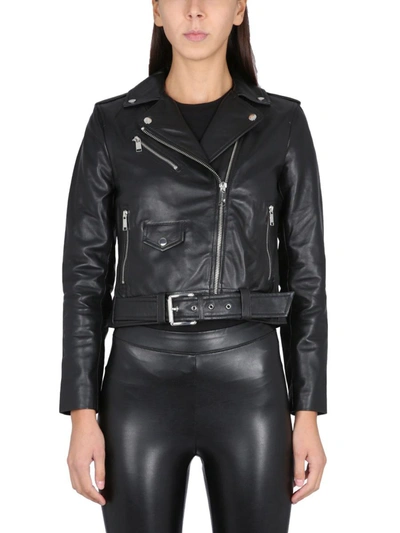 Michael Michael Kors Biker Jacket In Black