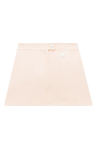 Courrèges Re-edition Vinyl Miniskirt In Pale Pink