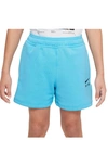 Nike Kids' Air French Terry Shorts In Baltic Blue