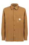 Cat Wwr Twill Button-up Shirt In Dark Brown
