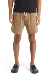 Frame Corduroy Shorts In Dark Beige